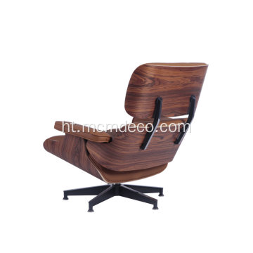 Mid Syèk Classic Leather Eames Lounge Chairs